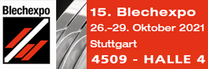 BLECHEXPO 2021. 26.-29. OKTOBER. Stuttgart, Deutschland.